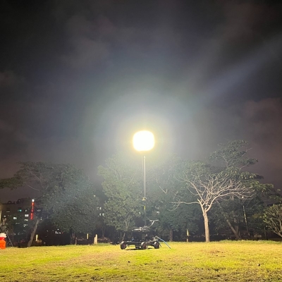 1400W Alta luminosità senza bagliore Pallone Torre luminosa treppiede per la costruzione miniera