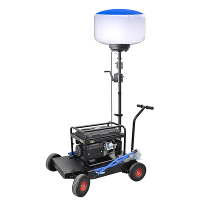 Lumi di palloncino all'aperto a LED a tre ruote a manica 600W Torre luminosa mobile per appaltatore