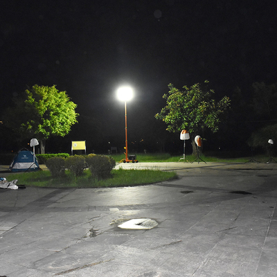 Generatore di potenza Lampada della torre di luce del palloncino 96000lm Torre di luce telescopica