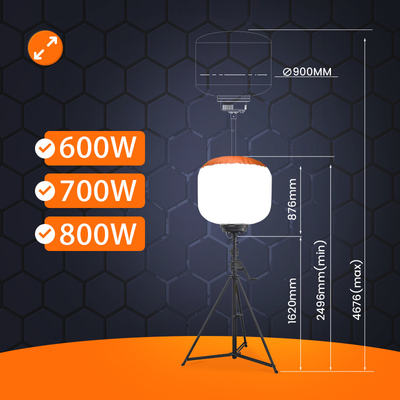 700W luci a sfera a LED 112000lm Torre esterna luce per l'illuminazione industriale