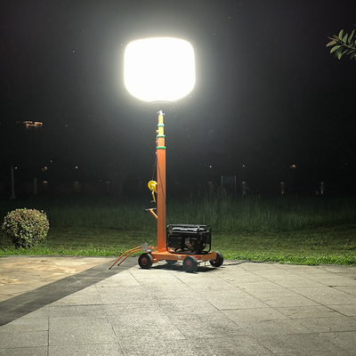Trolley Lighting LED Balloon Light Tower 1400W Mast Light Tower per il fuoco e il soccorso