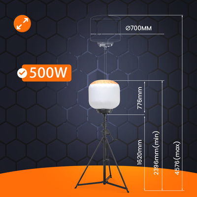 Eventi Torre luminosa telescopica rimorchiata 500W Pallone a LED Torre luminosa mobile per grandi eventi