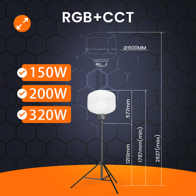 11250lm Torre di luci a palloncino 150Watt Portabile luce da lavoro per eventi