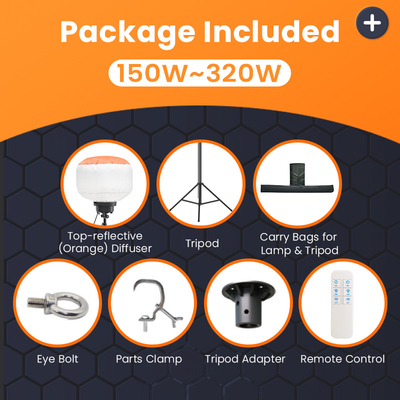 Batterie Reutilizzabili Palloni a Led 200W 320W Torre di Illuminazione Mobile Per Eventi Esterni