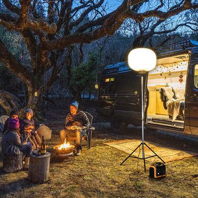 Luci gonfiabili per costruzioni 320W LED torre di luci a palloncino per viaggi RV