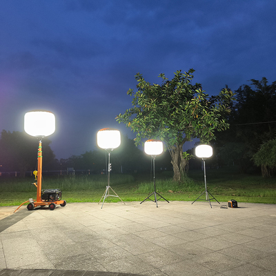 Facile installazione veloce Luce di palloncino 320W Torre luminosa portatile per ricerca e soccorso