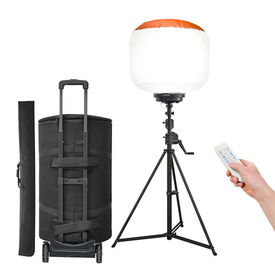 500W Torre di luci a palloncino portatile 160lm/W Alta luminosità per lavori temporanei Luce lavori stradali