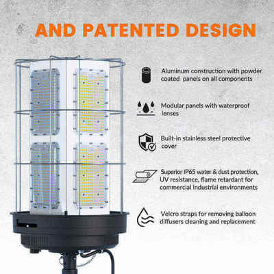 Factory Custom 36W Outdoor LED Flood Light Spotlight regolabile Altezza del palo regolabile per campi di soccorso in caso di catastrofe